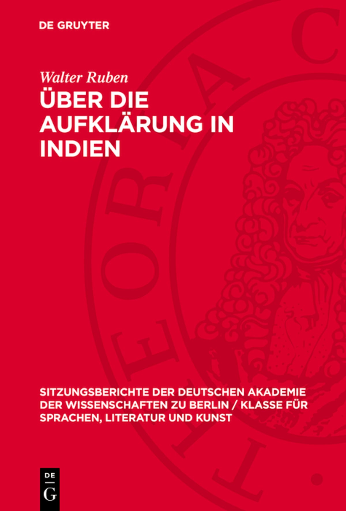 Cover image for Über die Aufklärung in Indien ISBN 9783112725986
