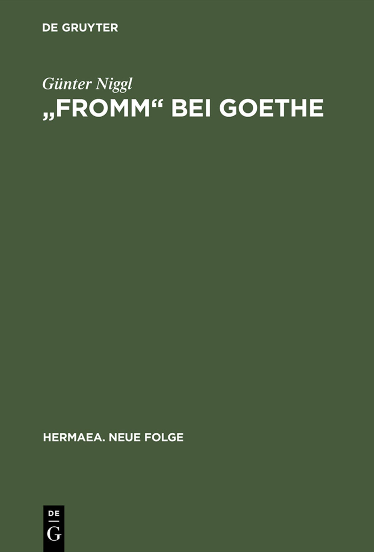 Cover image for "Fromm" bei Goethe ISBN 9783484150164