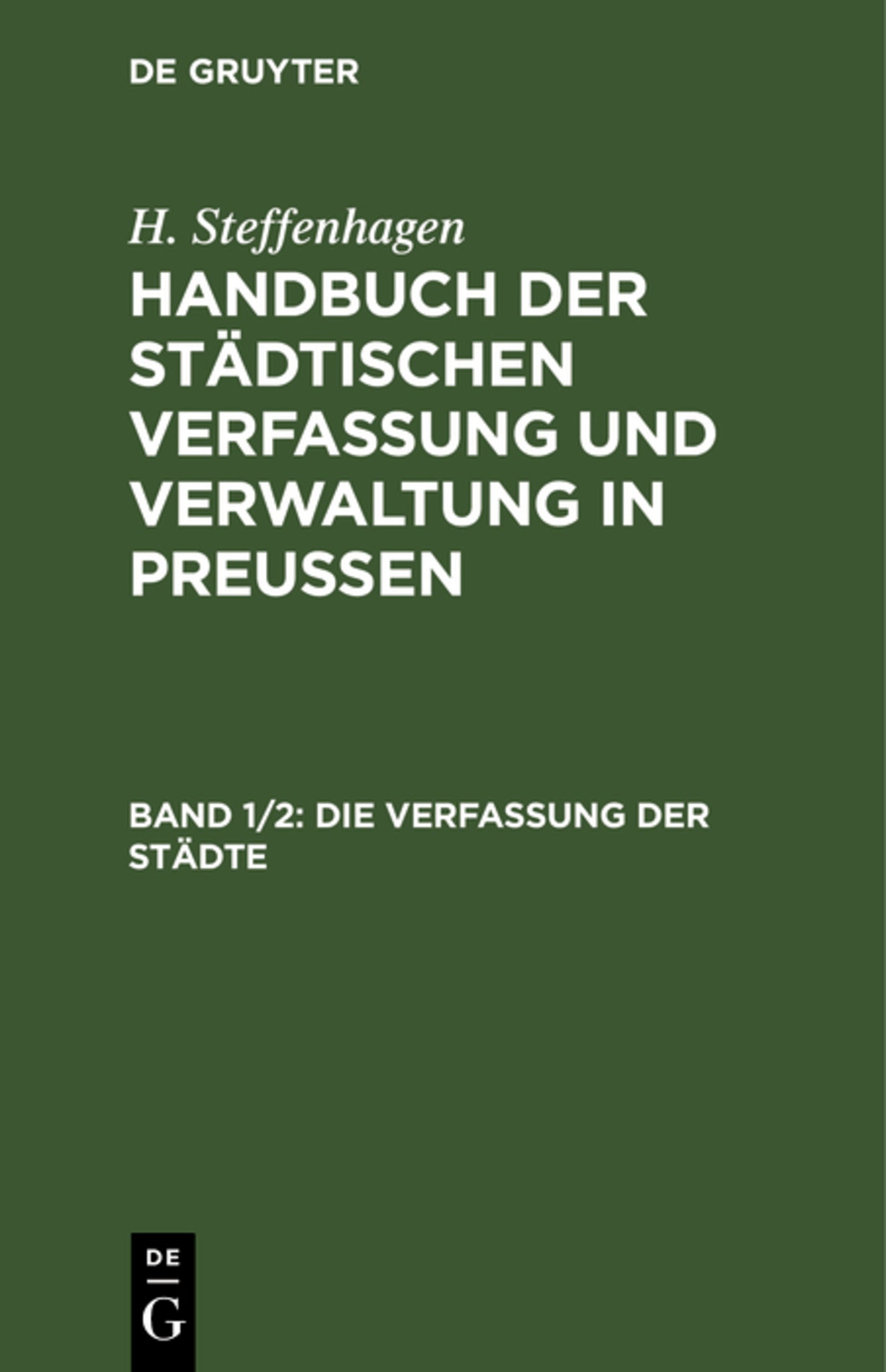 Die Verfassung der Städte