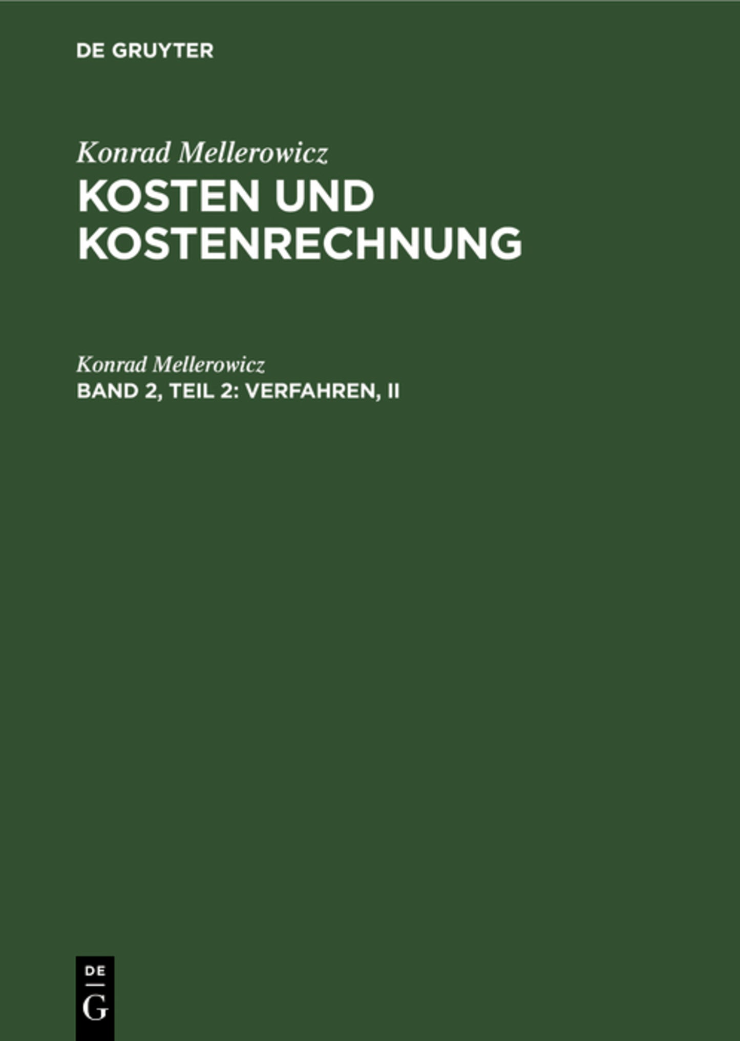 Verfahren, II