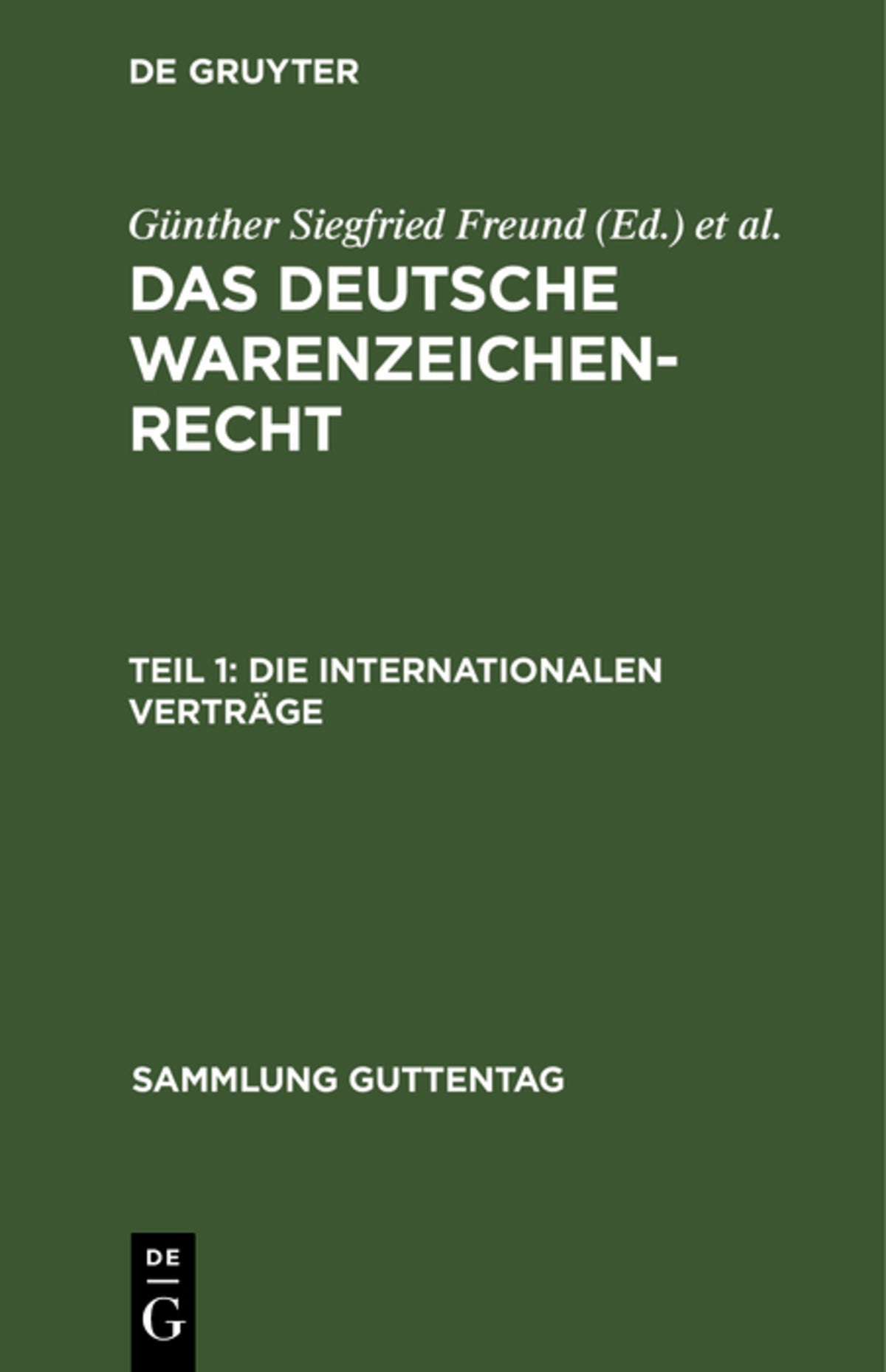 Cover image for Die internationalen Verträge ISBN 9783111033259