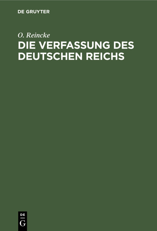 Die Verfassung des Deutschen Reichs