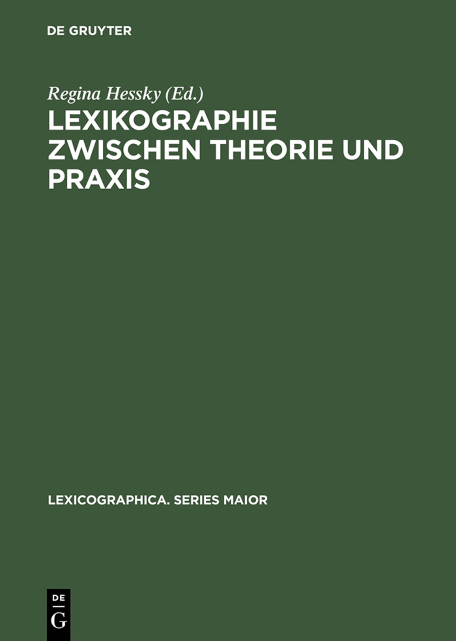 Cover image for Lexikographie zwischen Theorie und Praxis ISBN 9783484309715
