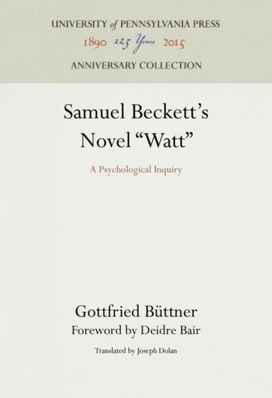 Samuel Beckett's Novel "Watt"