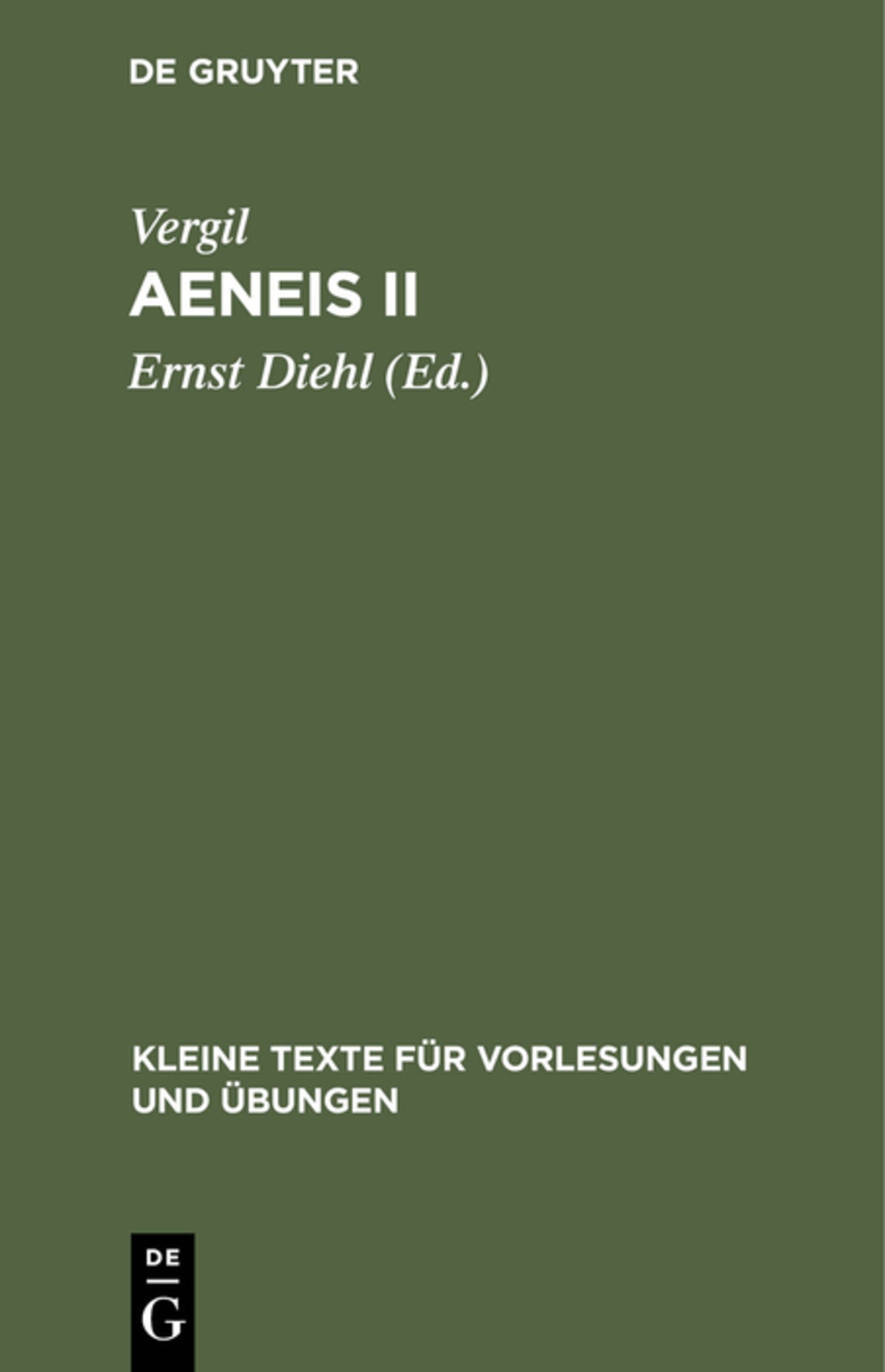 Cover image for Aeneis II ISBN 9783110013177
