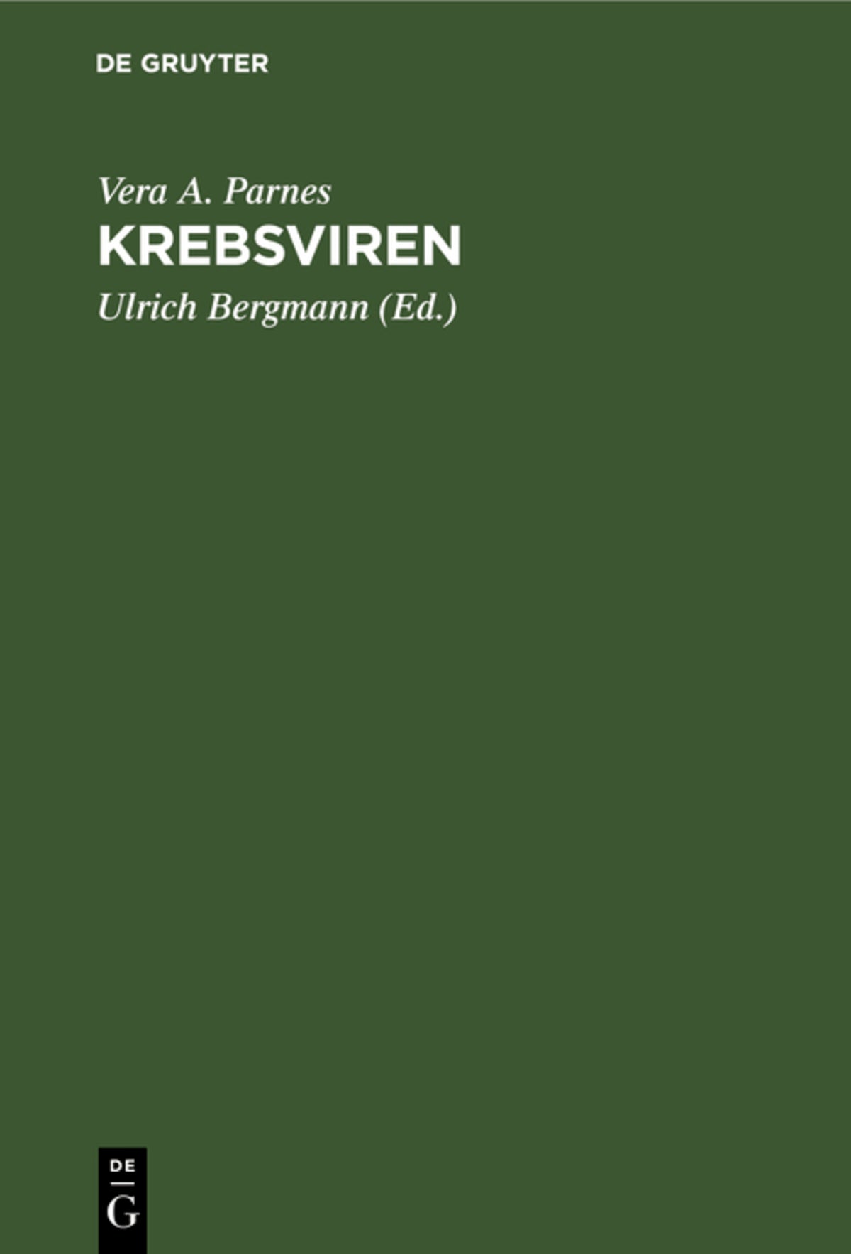 Cover image for Krebsviren ISBN 9783112478011
