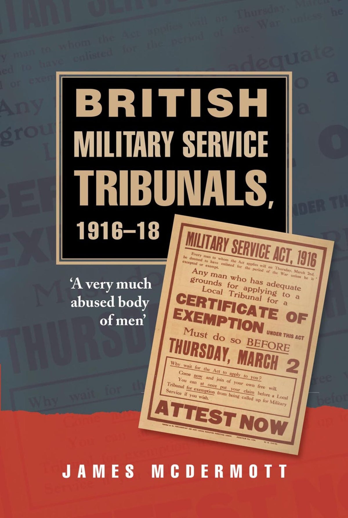 Cover image for British Military Service Tribunals, 1916–18 ISBN 9780719084775
