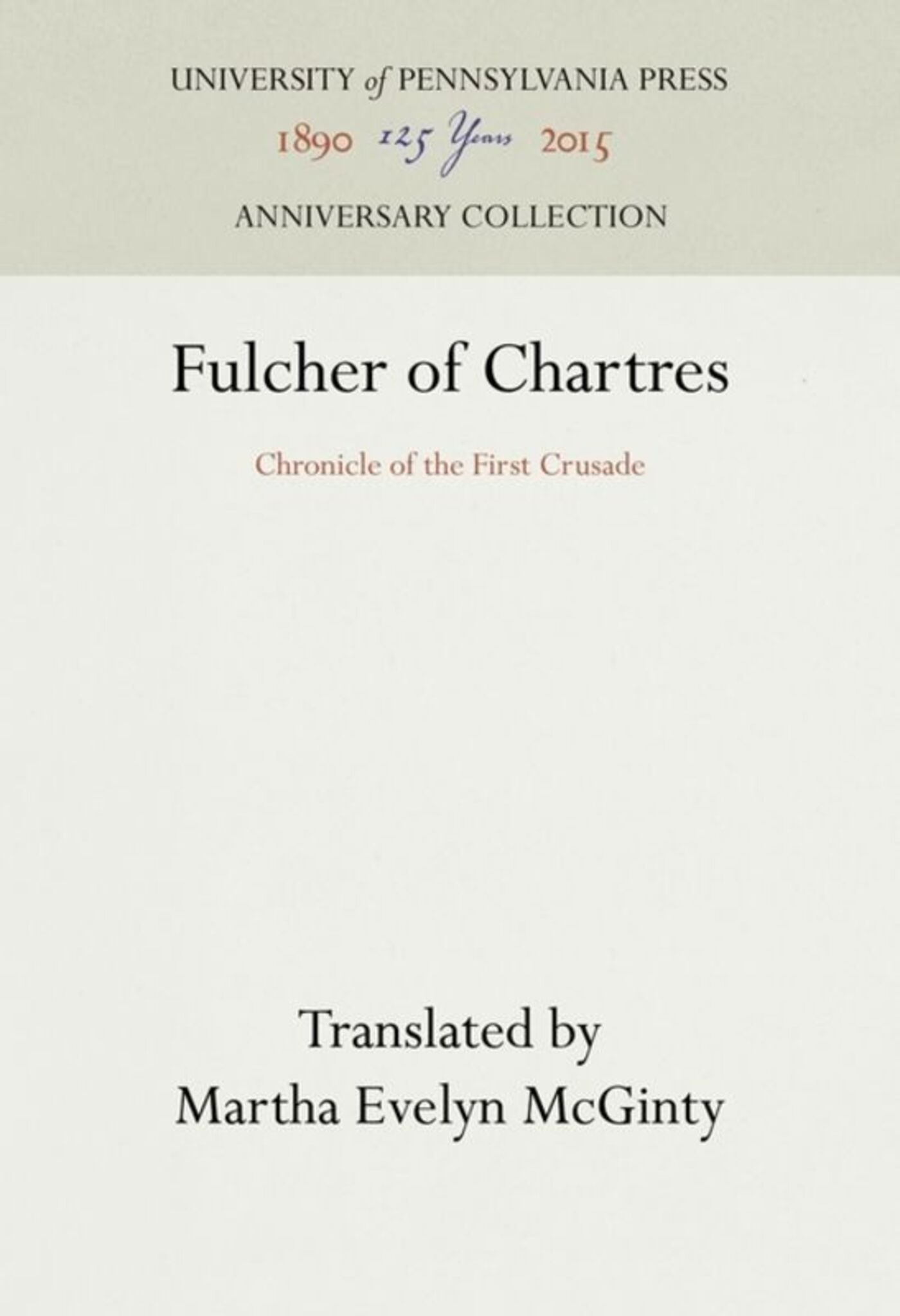Cover image for Fulcher of Chartres ISBN 9781512820706