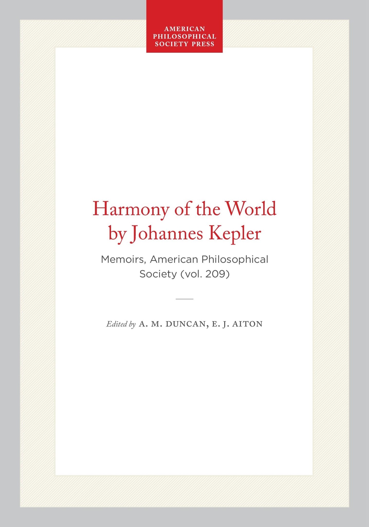 Harmony of the World by Johannes Kepler