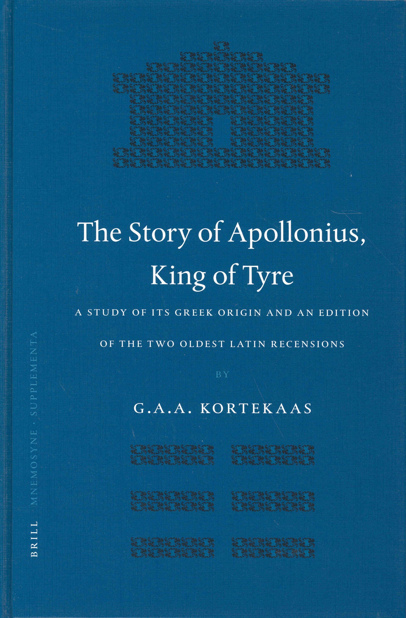 Cover image for The Story of Apollonius, King of Tyre ISBN 9789004139237