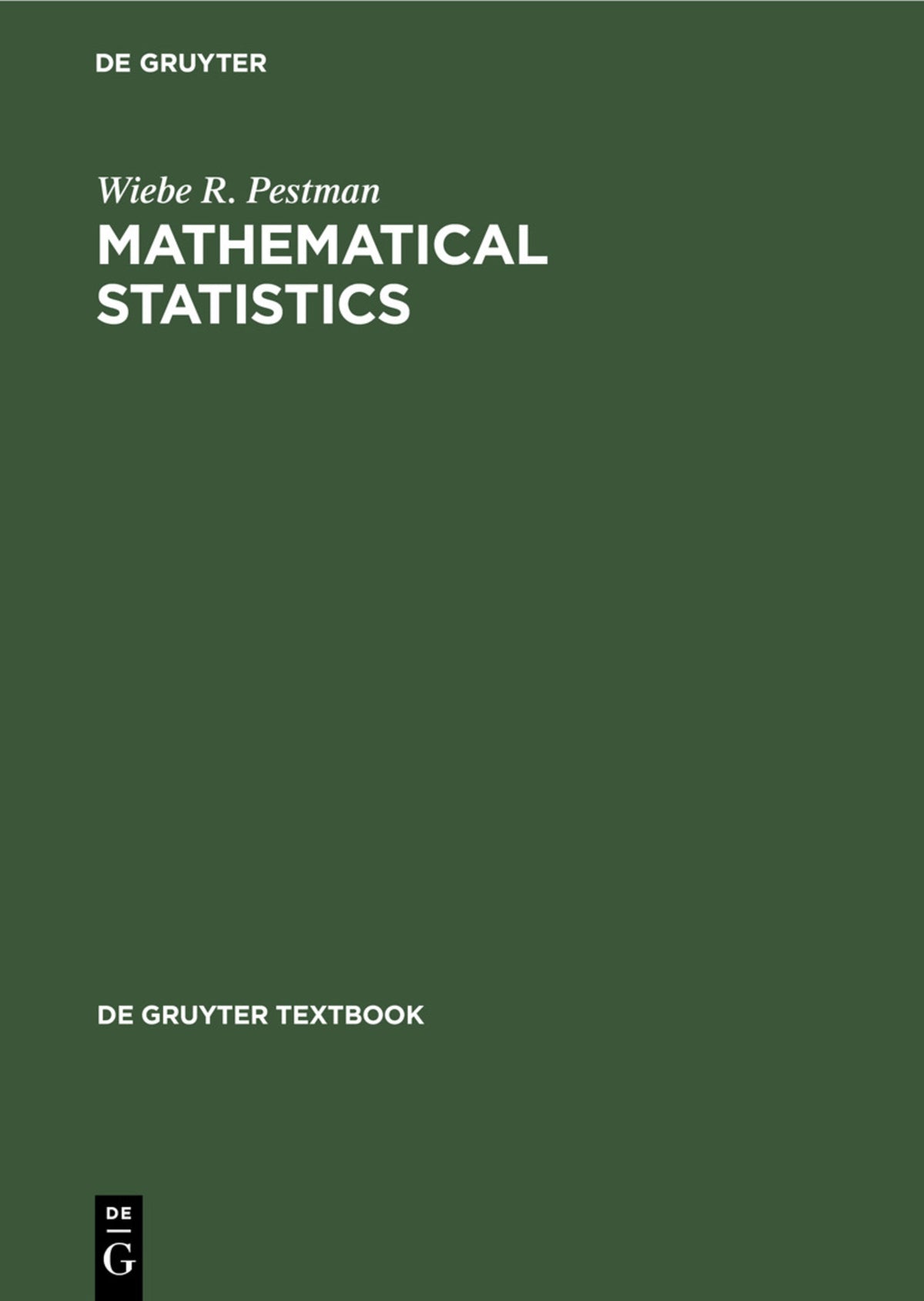 Cover image for Mathematical Statistics ISBN 9783110153576
