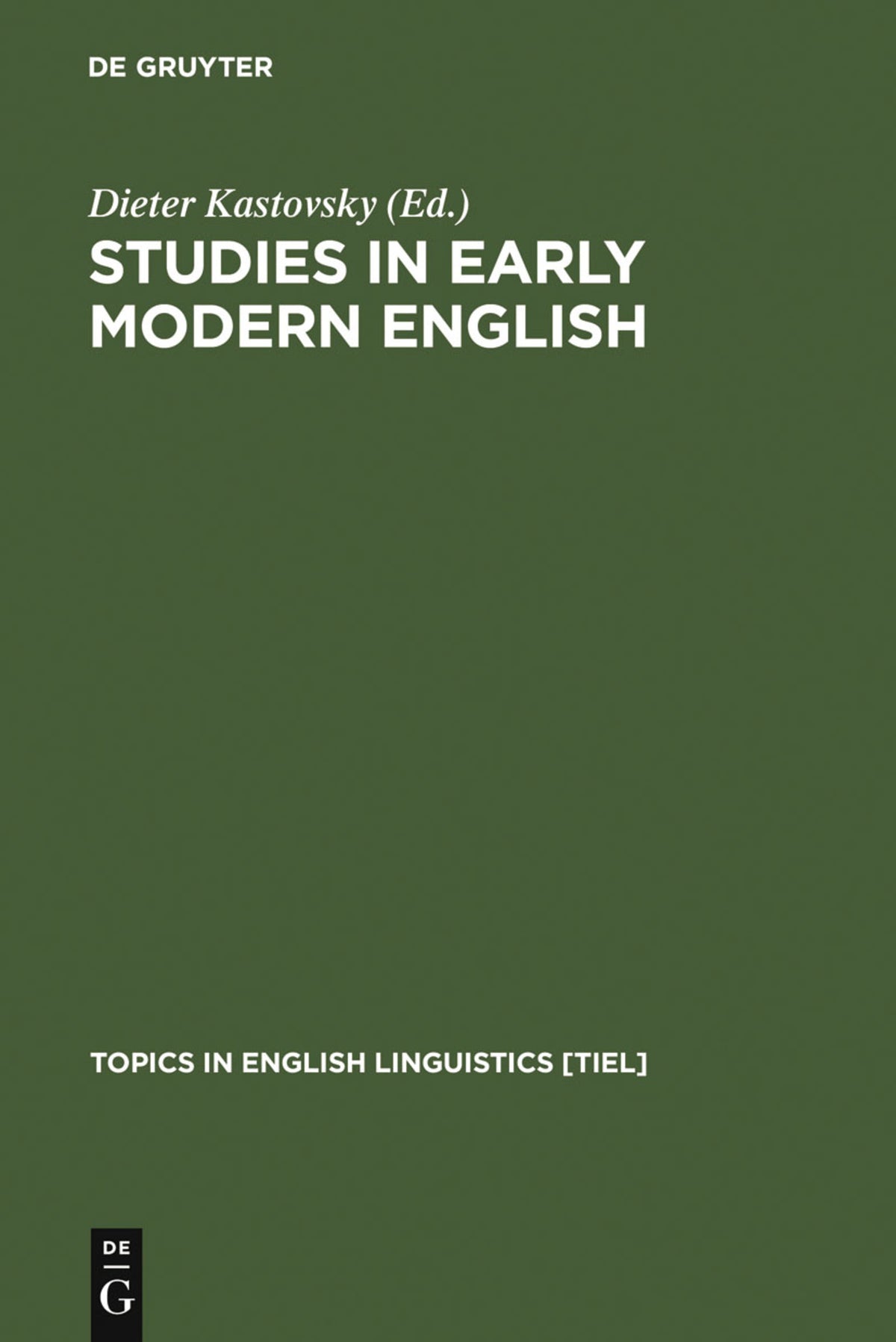 Cover image for Studies in Early Modern English ISBN 9783110141276