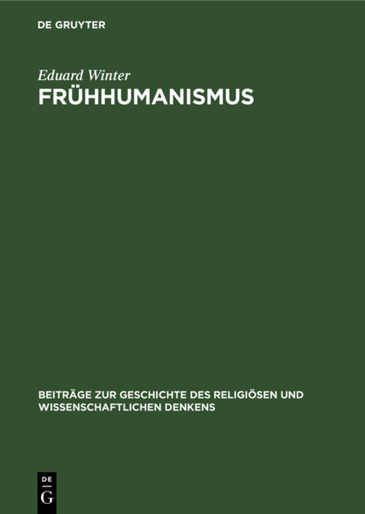 Frühhumanismus