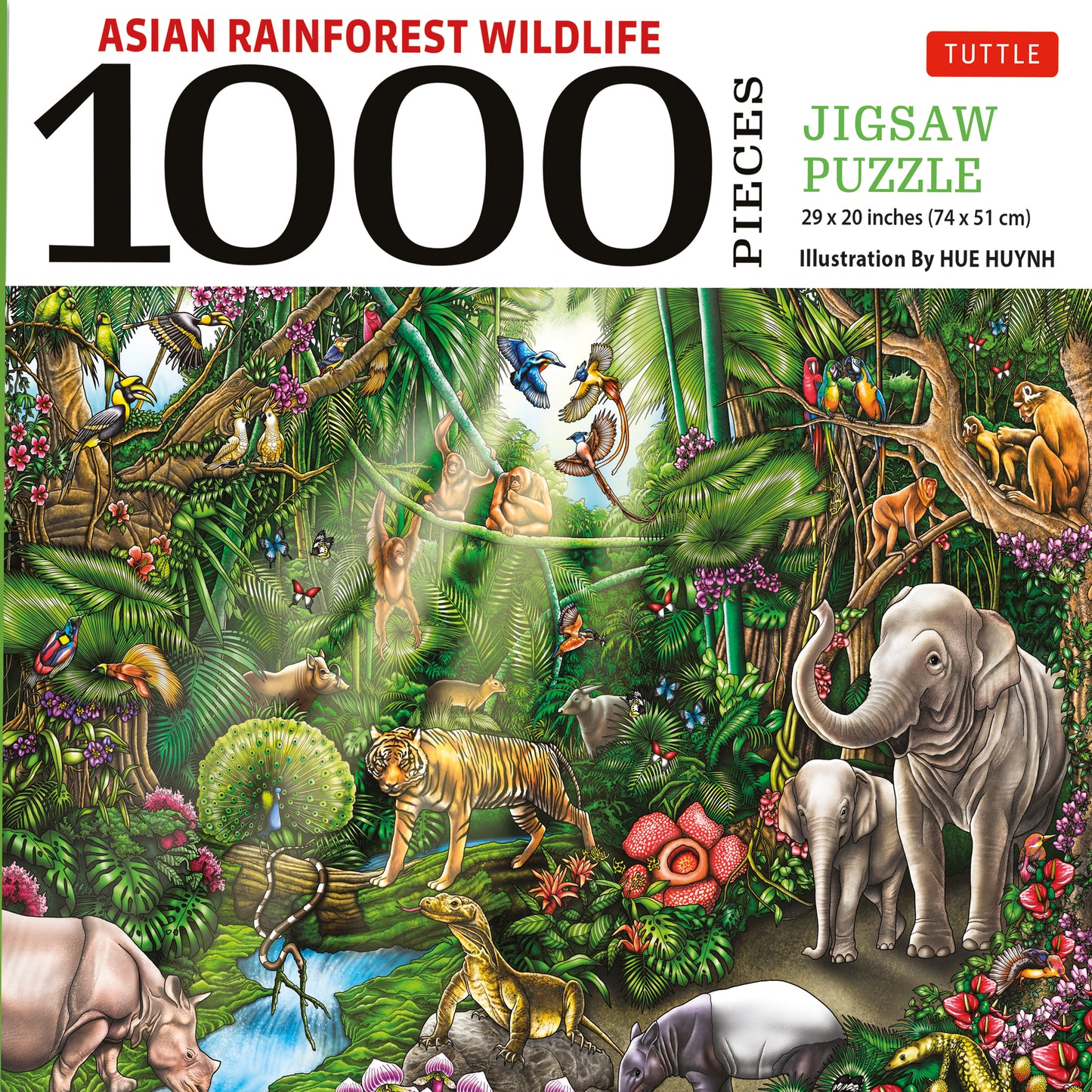 Asian Rainforest Wildlife - 1000 Piece Jigsaw Puzzle