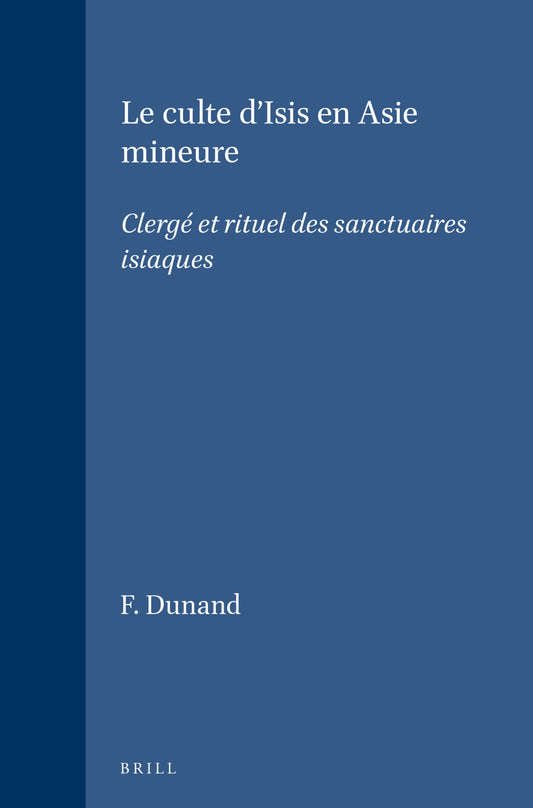 Le culte d'Isis en Asie mineure