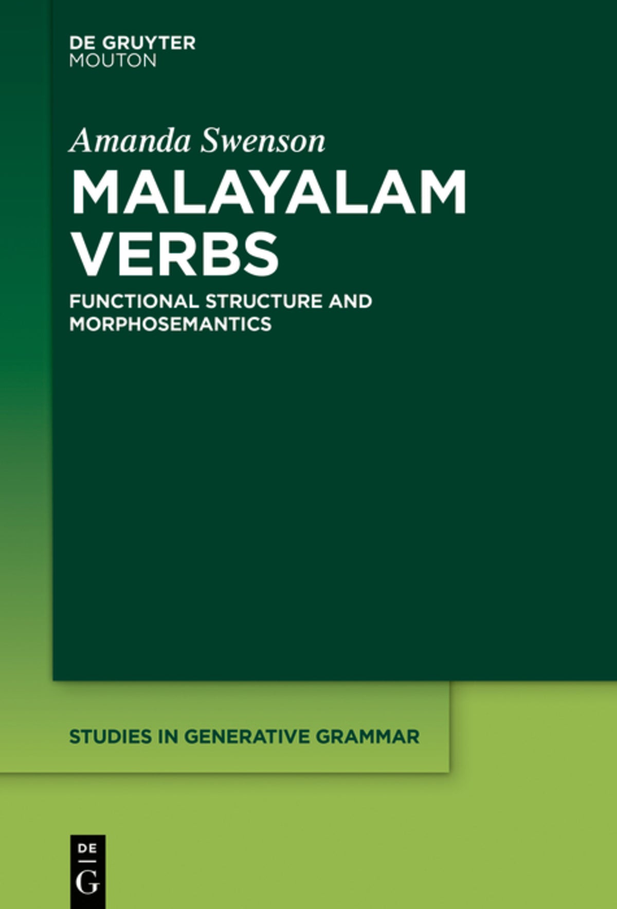 Cover image for Malayalam Verbs ISBN 9781501516917