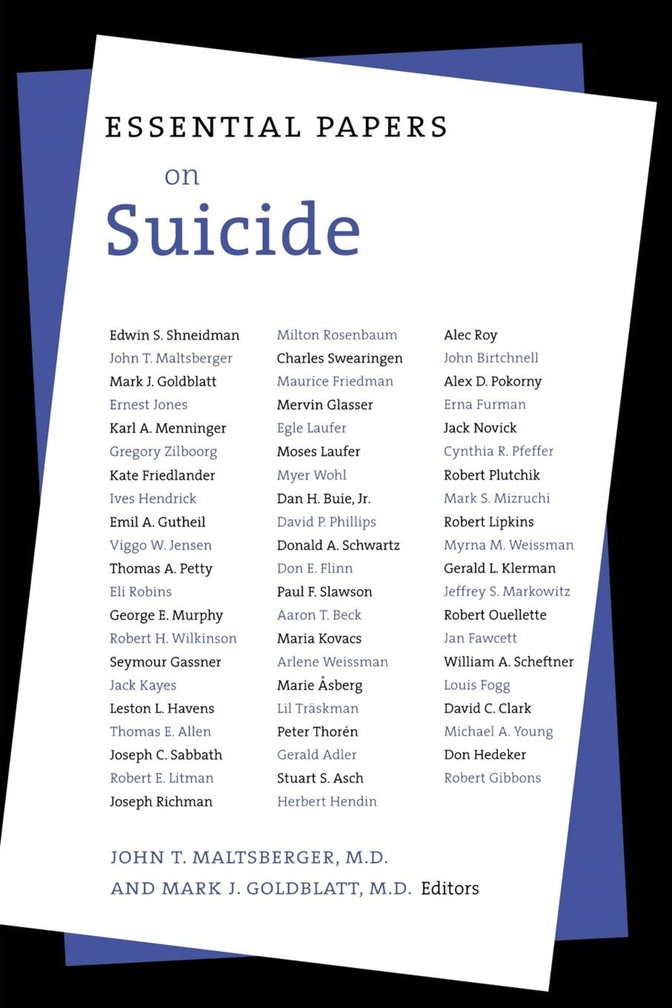 Cover image for Essential Papers on Suicide ISBN 9780814755501