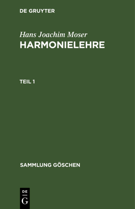 Harmonielehre. Teil 1