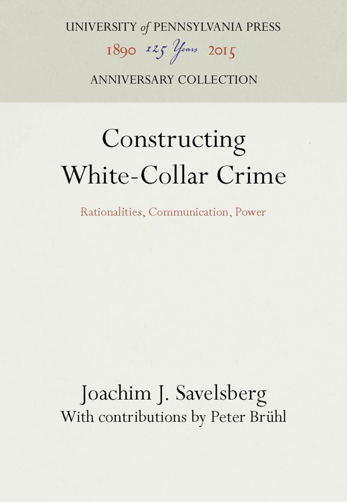 Constructing White-Collar Crime