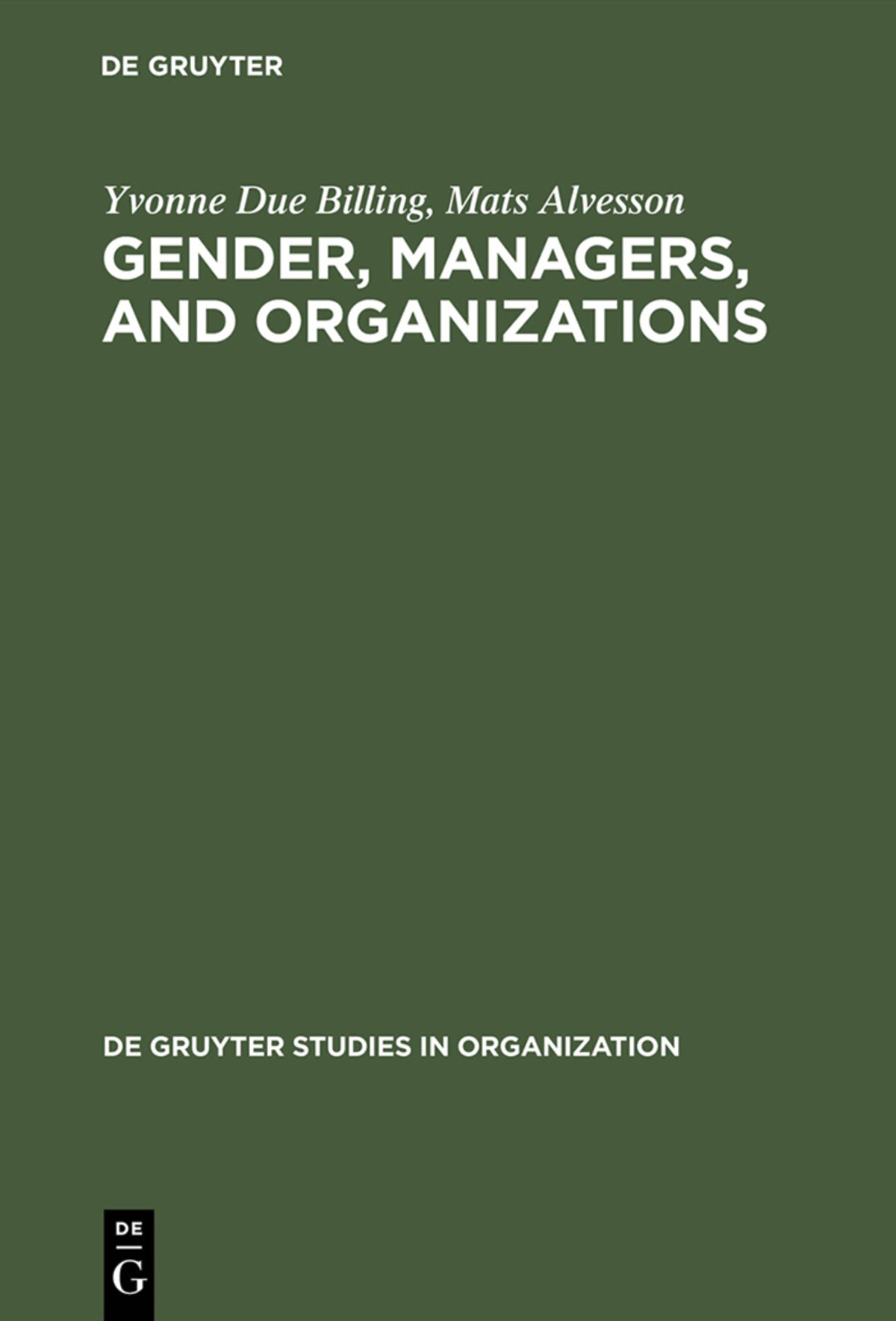 Cover image for Gender, Managers, and Organizations ISBN 9783110129847