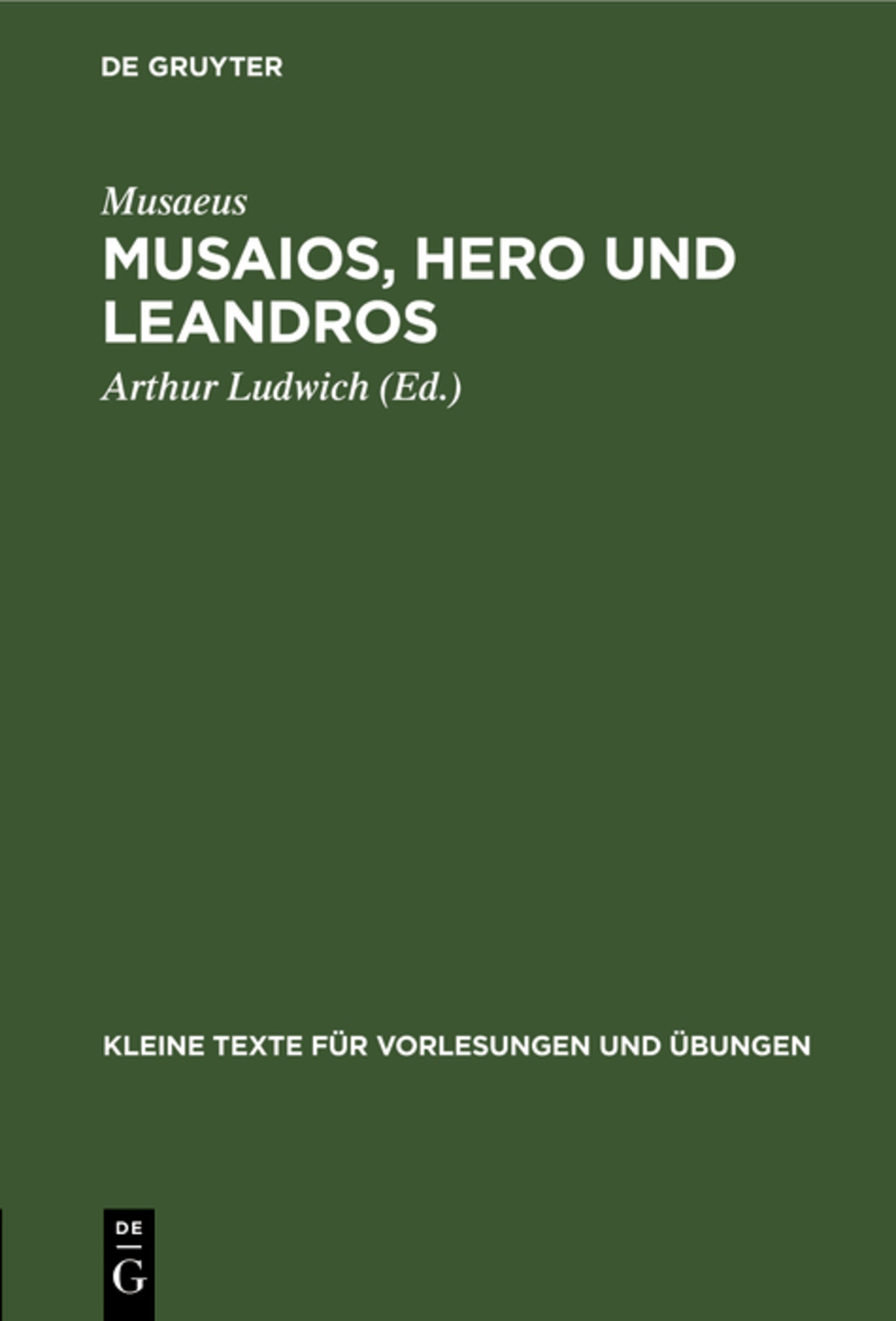 Musaios, Hero und Leandros