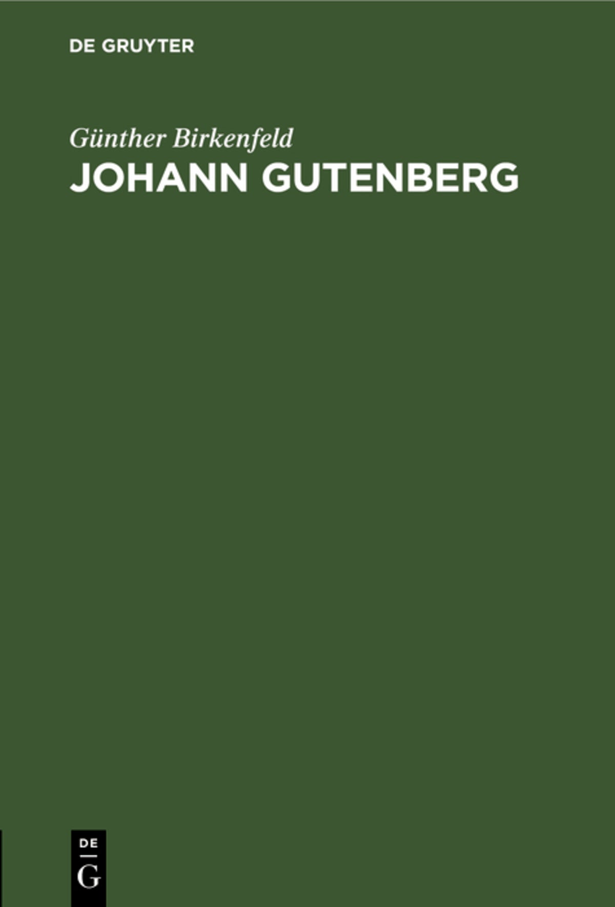 Cover image for Johann Gutenberg ISBN 9783486772210