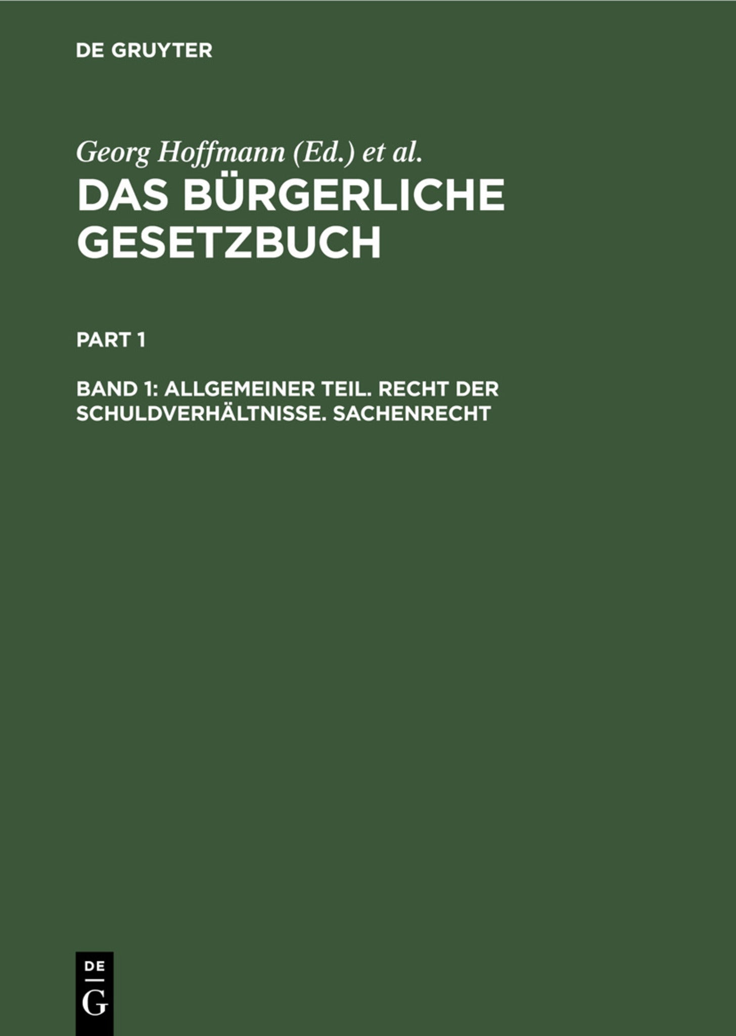 Allgemeiner Teil. Recht der Schuldverhältnisse. Sachenrecht
