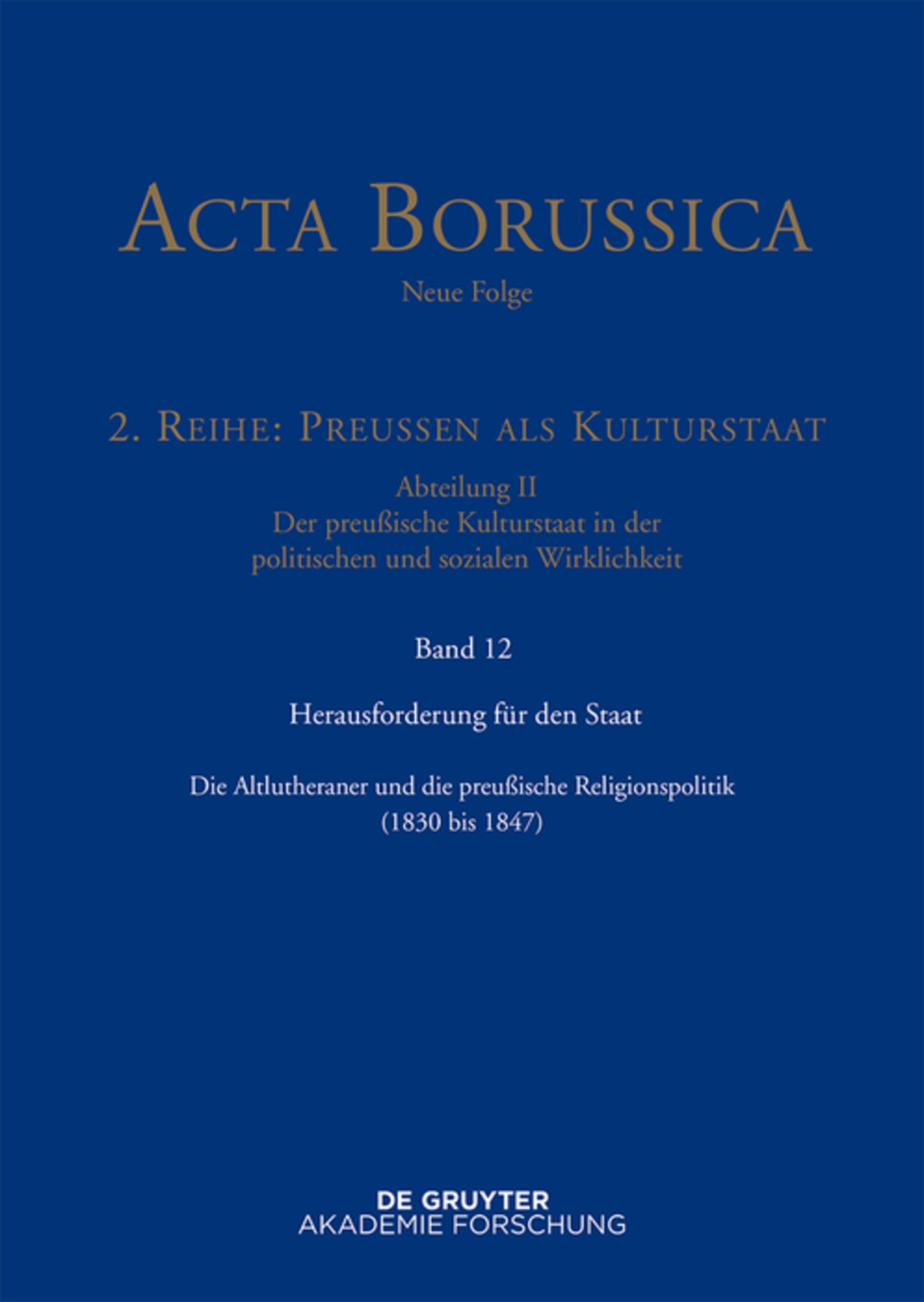 Herausforderung für den Staat
