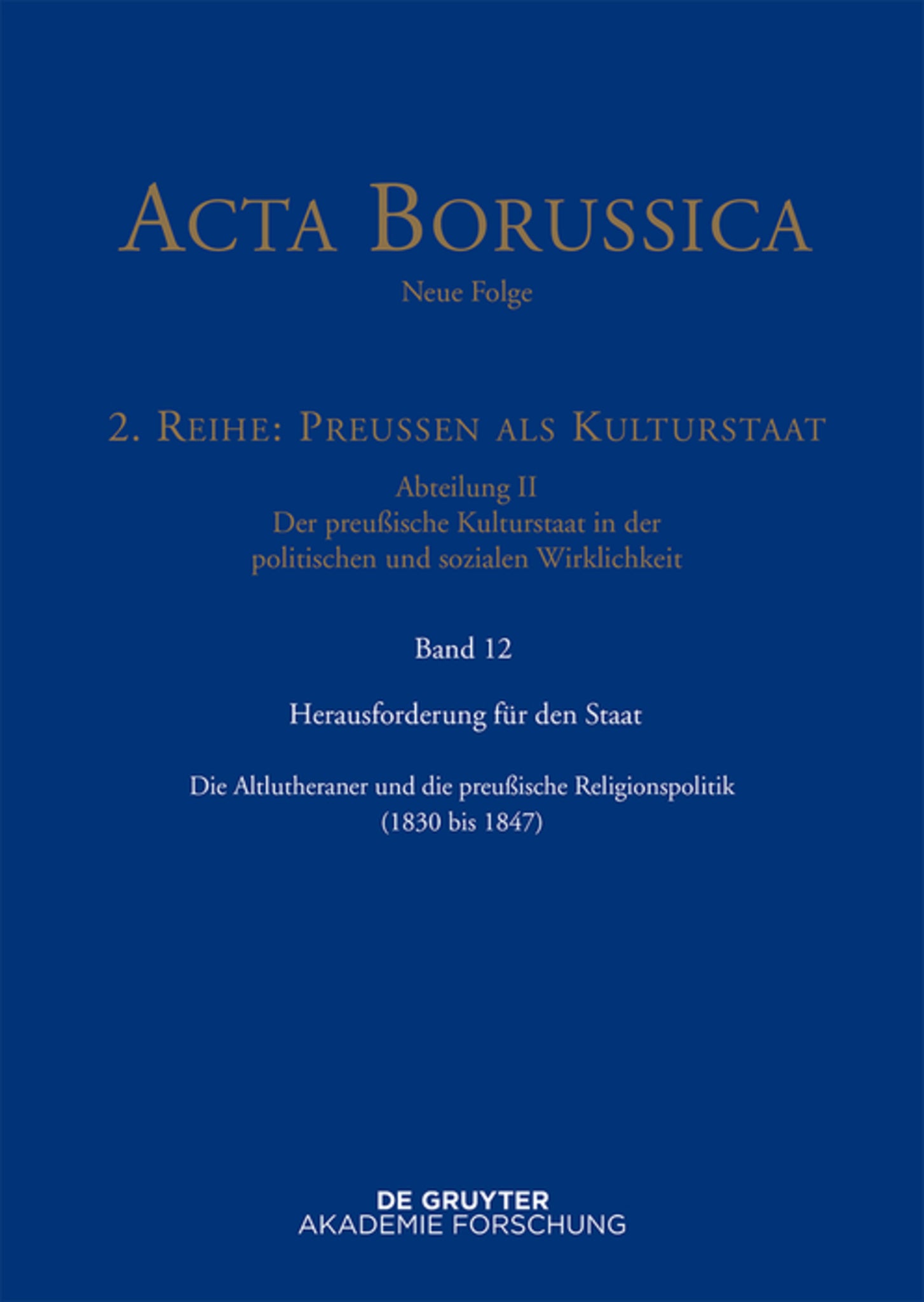 Herausforderung für den Staat