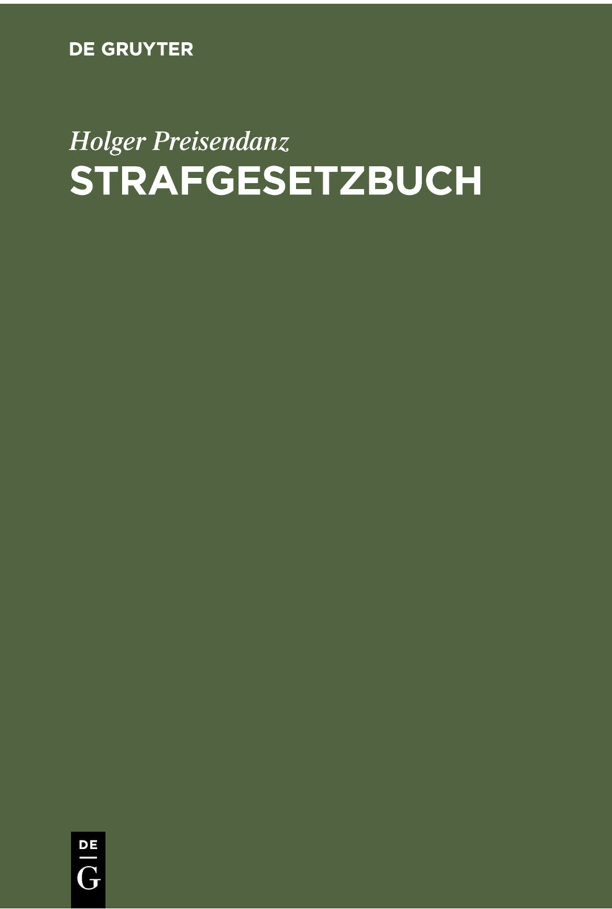 Cover image for Strafgesetzbuch ISBN 9783112300336