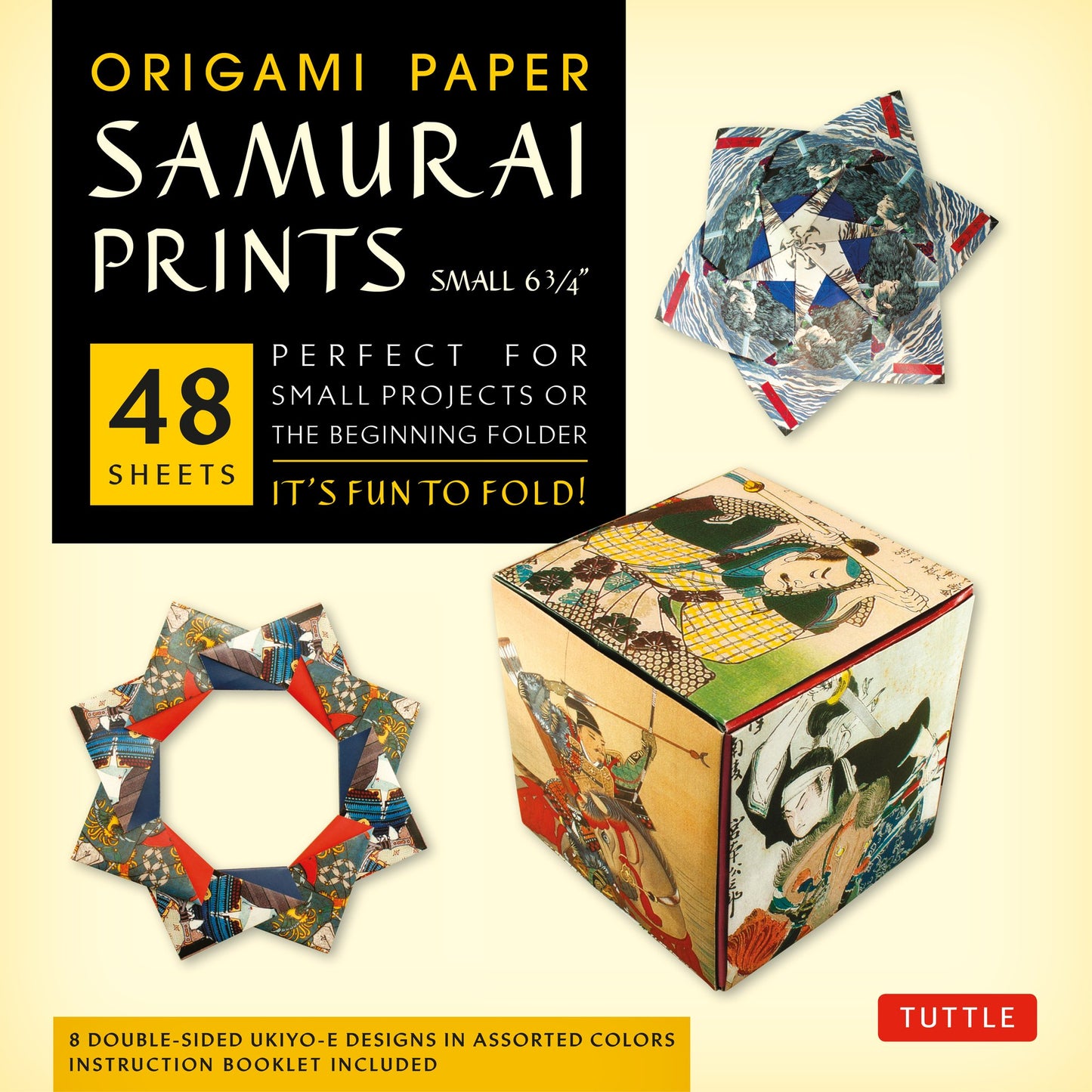 Cover image for Origami Paper - Samurai Prints - Small 6 3/4" - 48 Sheets ISBN 9780804843478