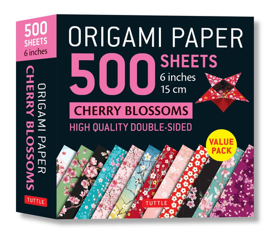 Origami Paper 500 sheets Cherry Blossoms 6" (15 cm)
