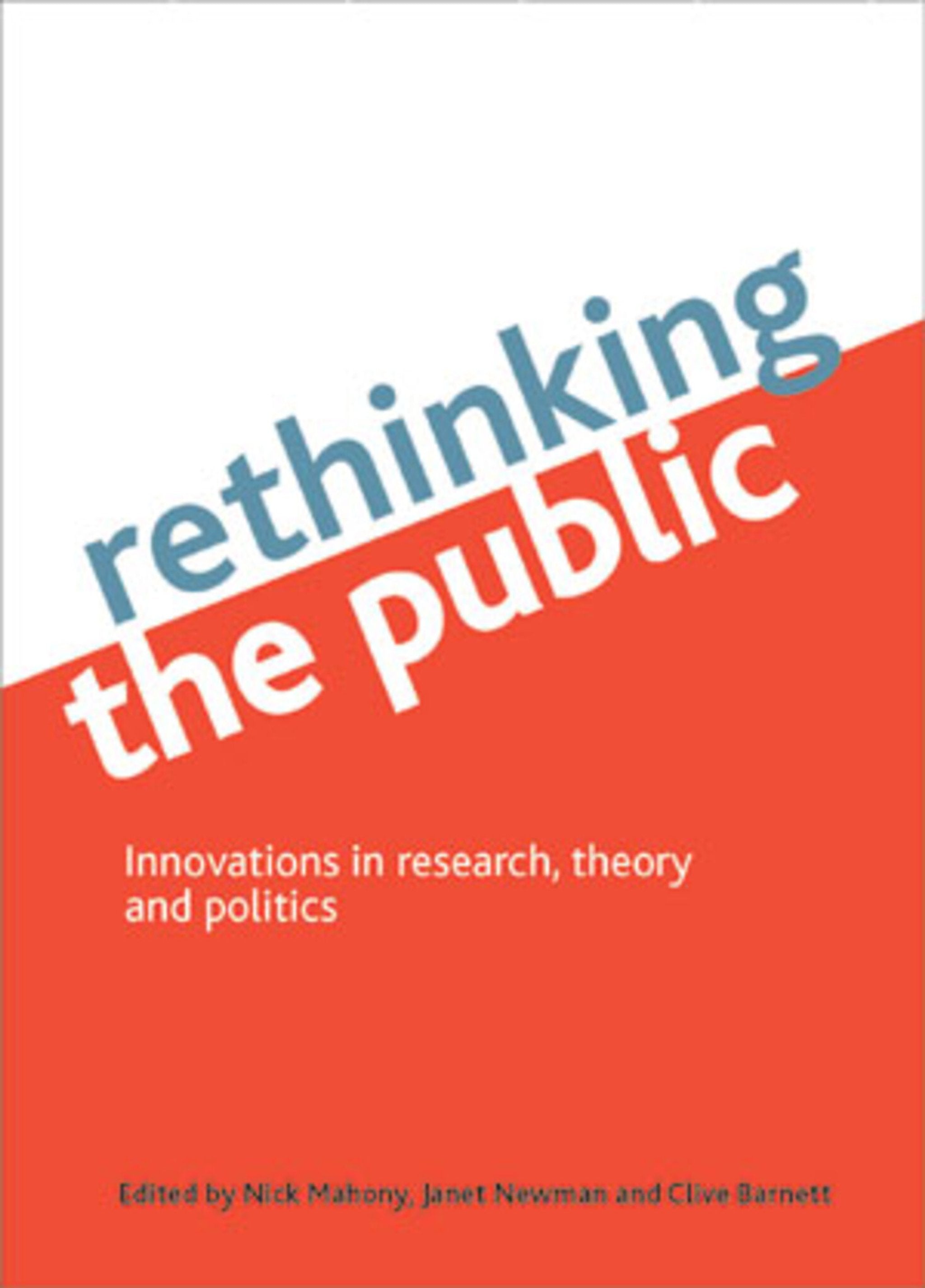 Cover image for Rethinking the public ISBN 9781847424167