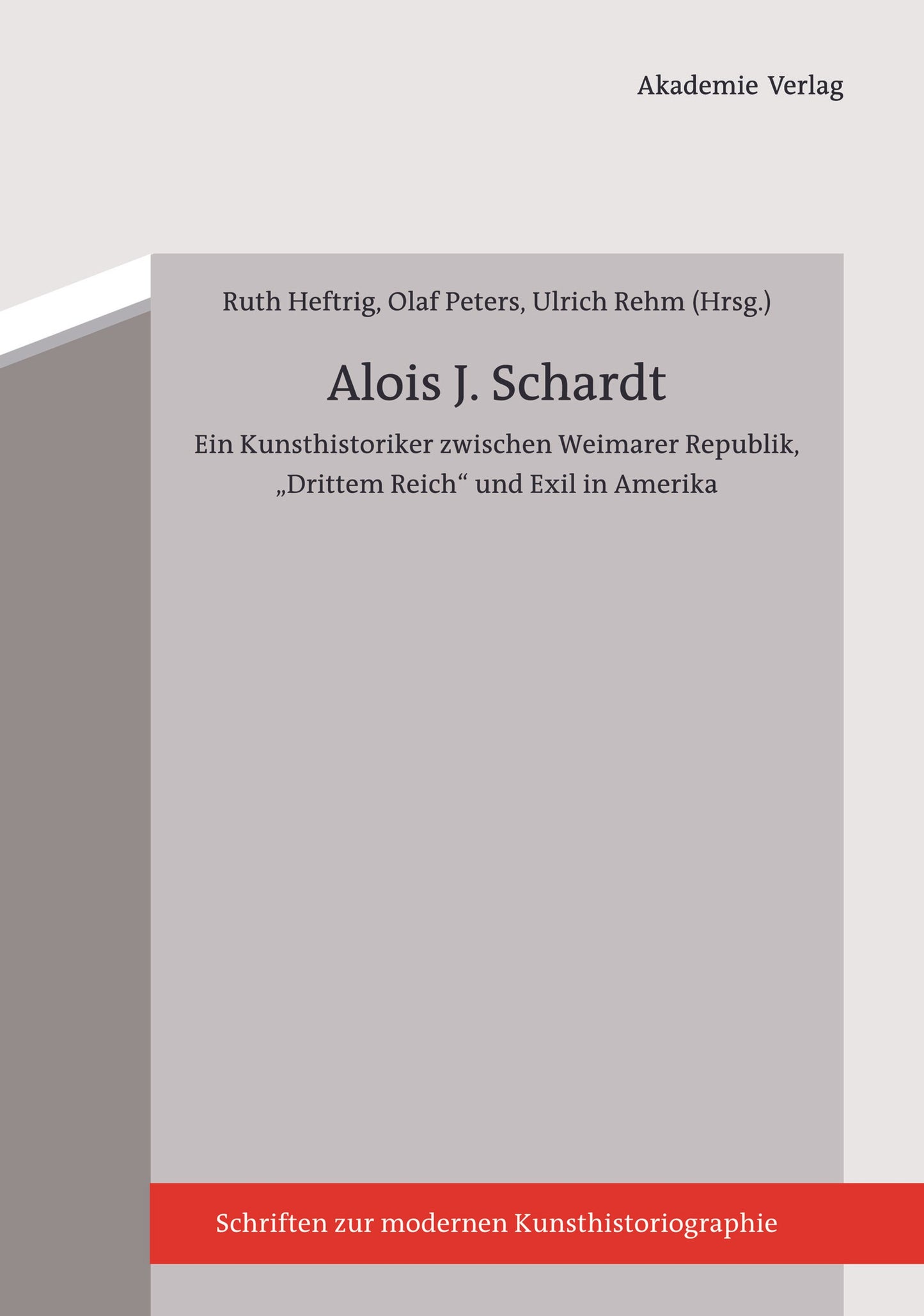 Cover image for Alois J. Schardt ISBN 9783050055596