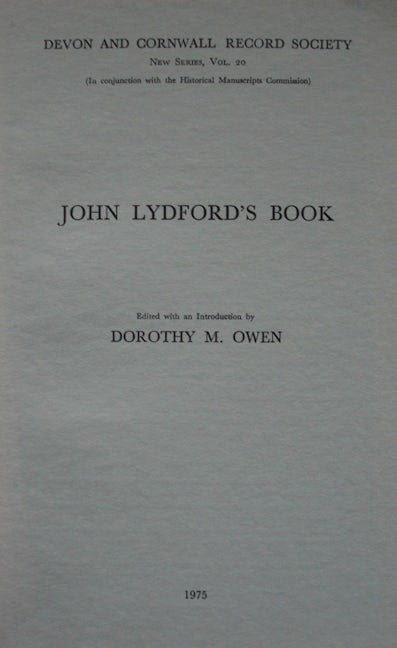 Book cover image for John Lydford's Book ISBN: 9780114400460