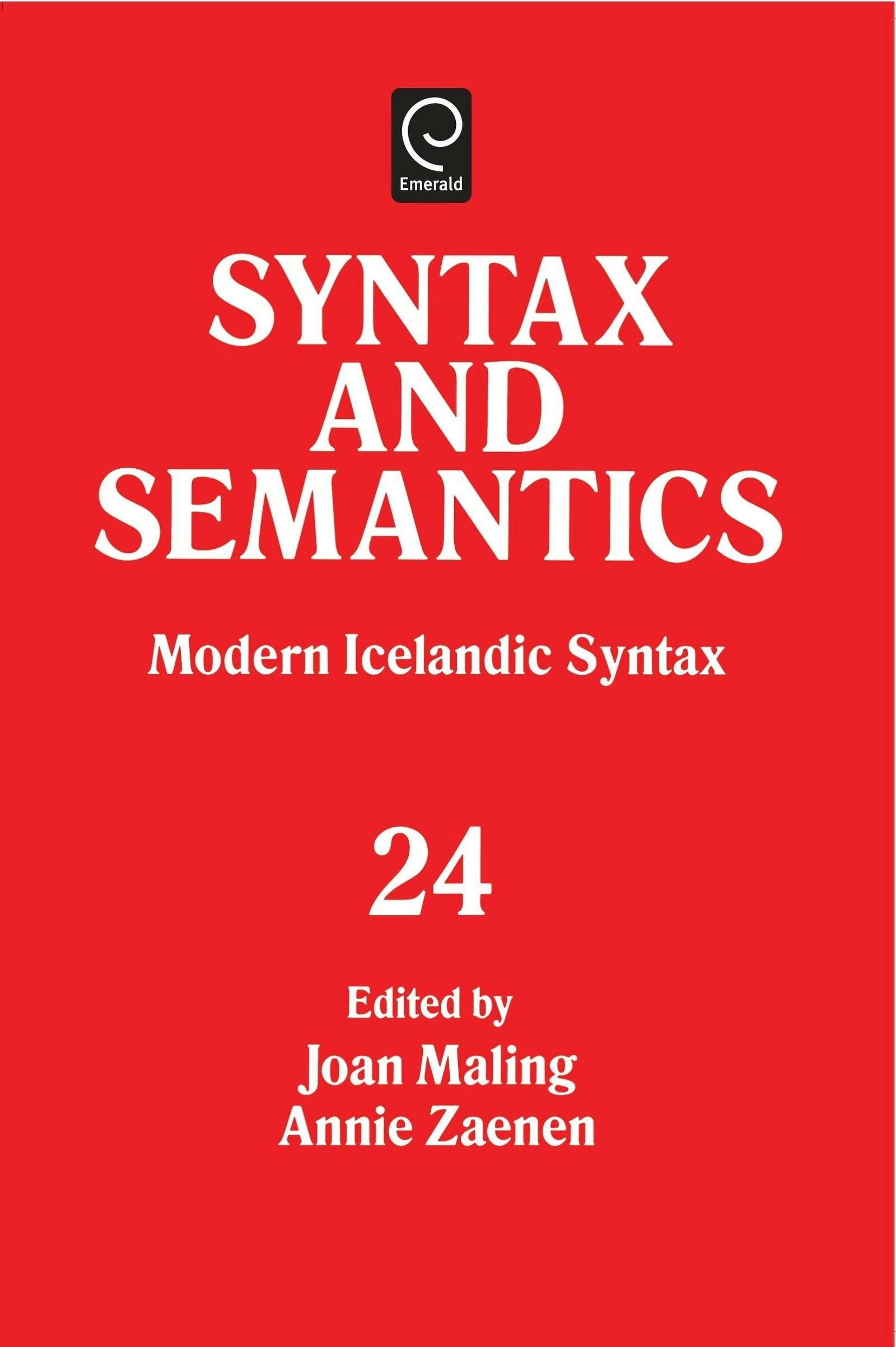 Book cover image for Modern Icelandic Syntax ISBN: 9780126061055