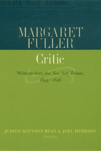 Cover image for Margaret Fuller, Critic, isbn: 9780231111324
