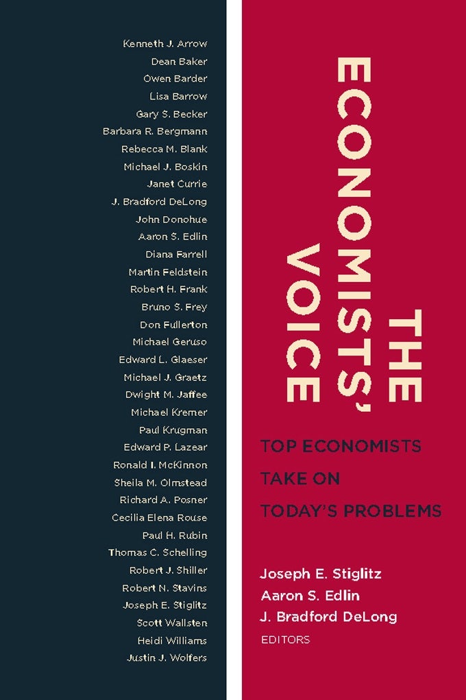 Book cover image for The Economists’ Voice ISBN: 9780231143646