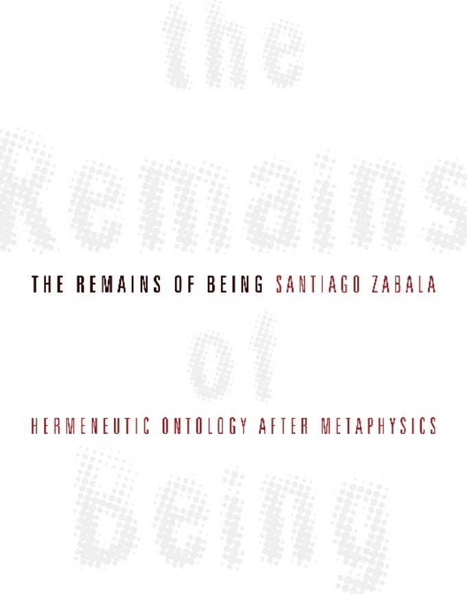 Book cover image for The Remains of Being ISBN: 9780231148306