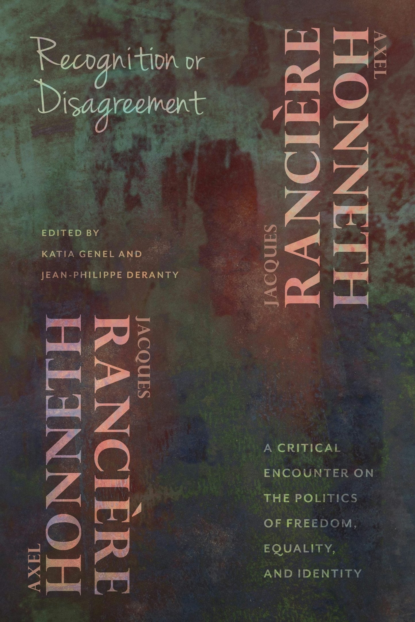 Book cover image for Recognition or Disagreement ISBN: 9780231177177