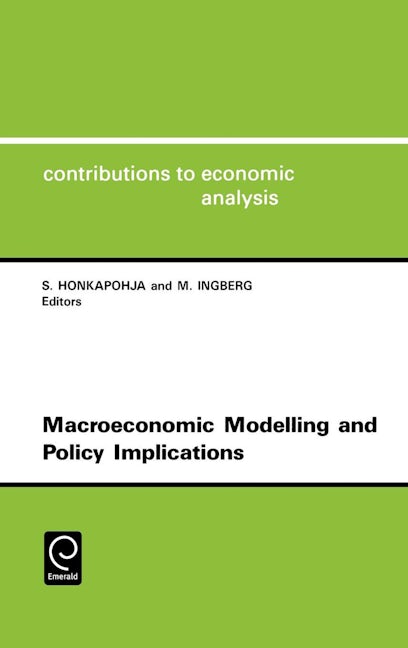 Book cover image for Macroeconomic Modelling and Policy Implications ISBN: 9780444896261