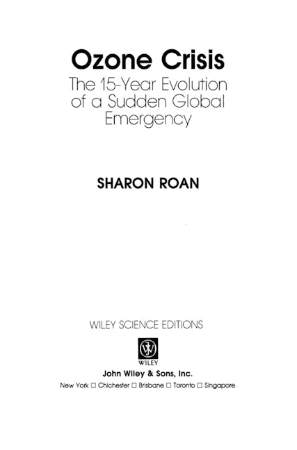 Book cover image for Ozone Crisis ISBN: 9780471528234