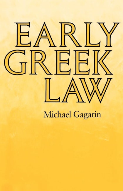 Cover image for Early Greek Law ISBN 9780520909168