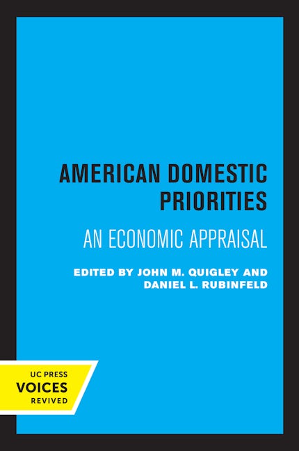 Book cover image for American Domestic Priorities ISBN: 9780520306950
