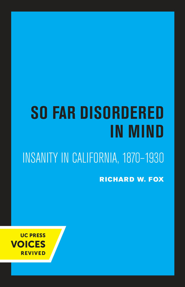 Cover image for So Far Disordered in Mind, isbn: 9780520310179