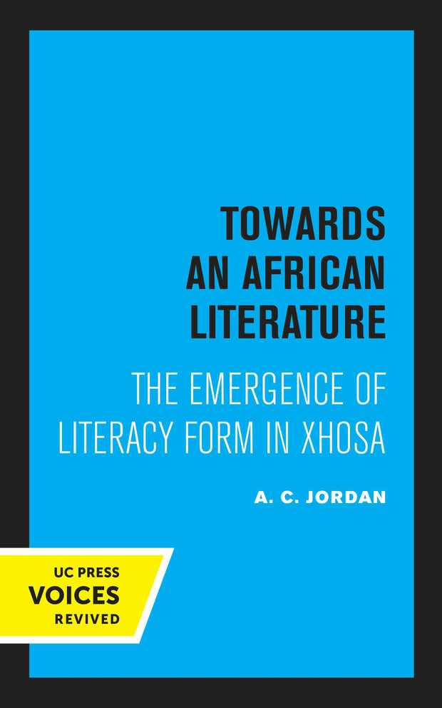 Cover image for Towards an African Literature, isbn: 9780520312555