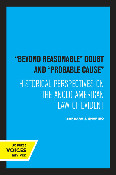 Cover image for Beyond Reasonable Doubt and Probable Cause, isbn: 9780520313408