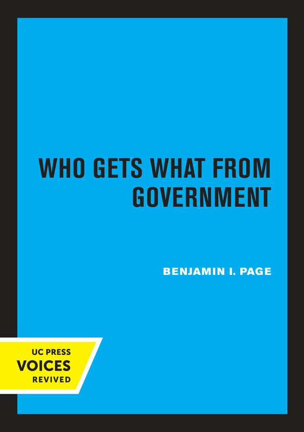 Cover image for Who Gets What from Government, isbn: 9780520315495