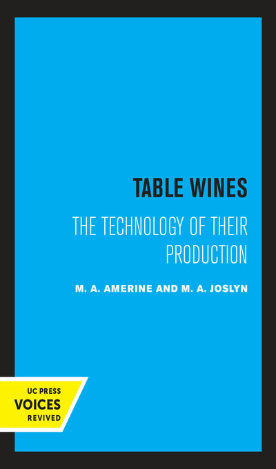 Cover image for Table Wines, isbn: 9780520317154