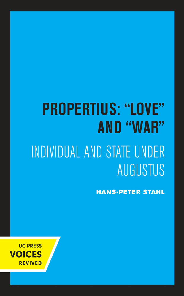Cover image for Propertius: Love and War, isbn: 9780520319028